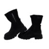 Stivale in eco pelle e gambale elasticizzato con zip