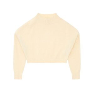 Maglione tricot con maniche a sbuffo