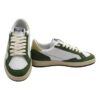 Sneaker in pelle e camoscio con lacci