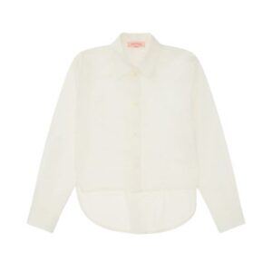 Camicia manica lunga crop sul davanti