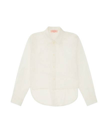 Camicia manica lunga crop sul davanti