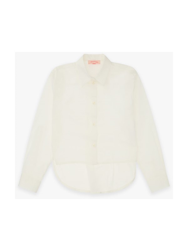 Camicia manica lunga crop sul davanti