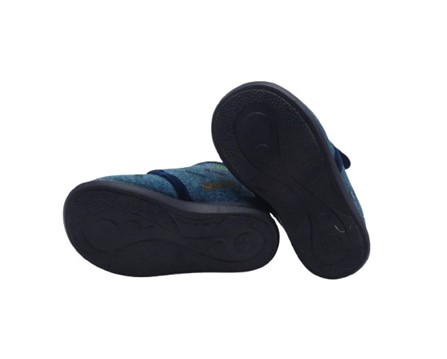 Pantofola in panno con velcro