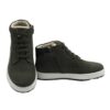 Sneaker alta in camoscio con lacci e zip