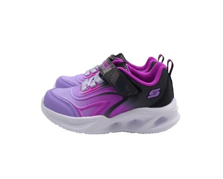 Scarpa ginnica con finti lacci e velcro con led