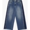 Pantalone in denim bicolor