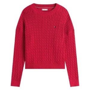 Maglione in cotone con trecce