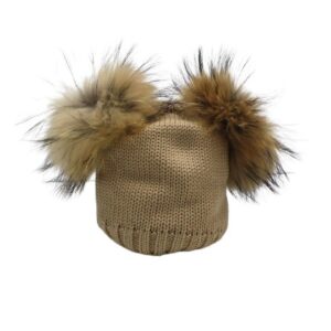 Cappello con doppio pon pon