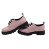Scarpa bassa in pelle con fiocco in tulle con strass