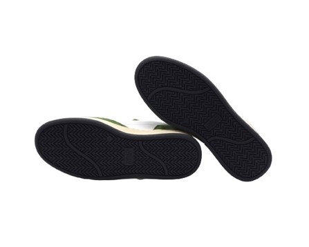 Sneaker in pelle e camoscio con lacci