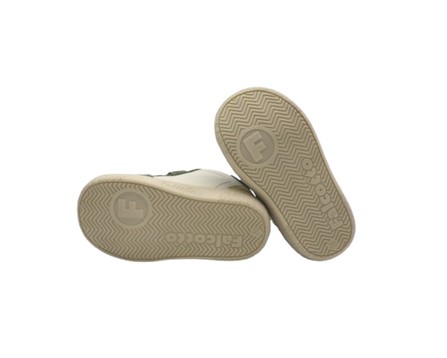 Sneaker primo passo in pelle e camoscio con doppio velcro