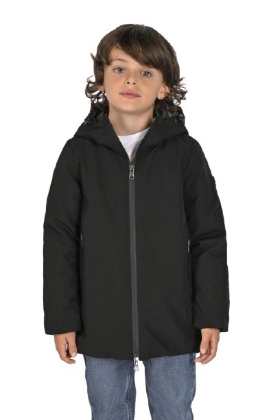 Giubbotto in tessuto tecnico con cappuccio