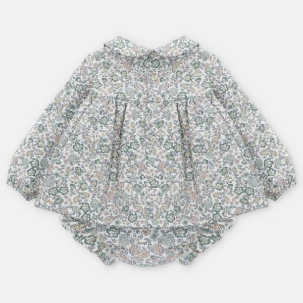 Completo vestitino con coulotte e giacchino con trecce