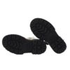 Stivaletto in pelle con fiocco posteriore e zip