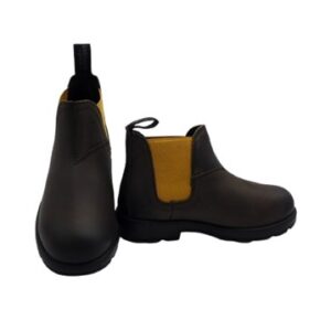 Stivaletto in pelle con elastici laterali