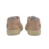 Sneaker primo passo in pelle con doppio velcro glitter