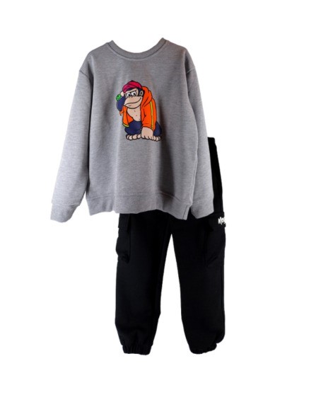 Completo felpa e pantalone cargo skate