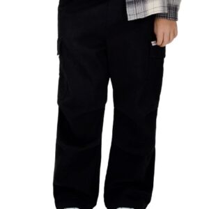 Pantalone cargo in rasatello baggy