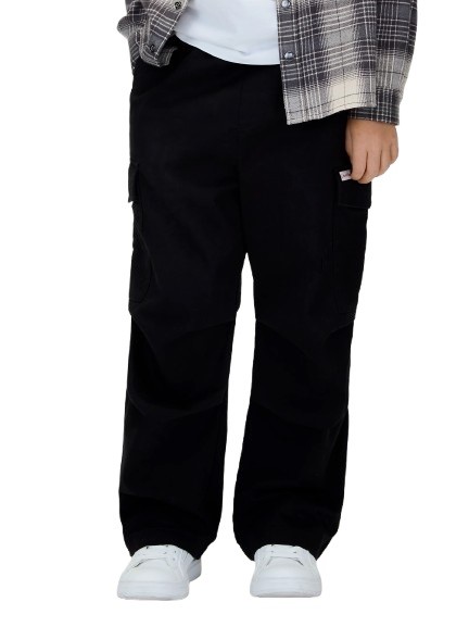 Pantalone cargo in rasatello baggy