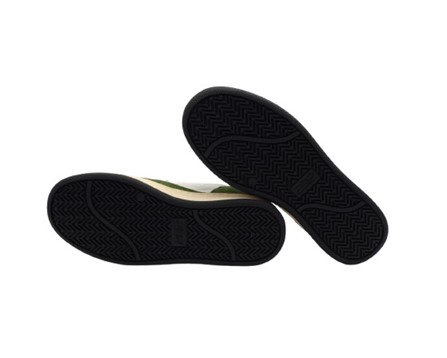 Sneaker in pelle e camoscio con doppio velcro