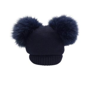 Cappello con doppio pon pon
