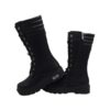 Anfibio alto in eco pelle con lacci e zip