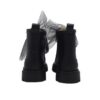 Anfibio in pelle con lacci in tulle e zip