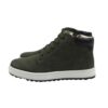 Sneaker alta in camoscio con lacci e zip
