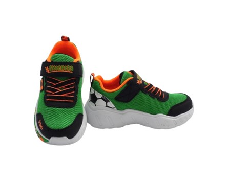 Scarpa ginnica in tessuto tecnico con lacci e velcro