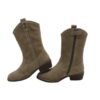 Stivale texano in eco pelle scamosciata con zip