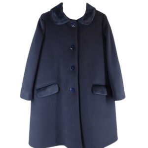 Cappotto con tasche e collo in velluto