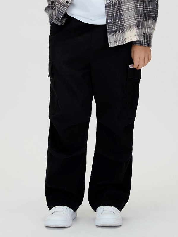 Pantalone cargo in rasatello baggy