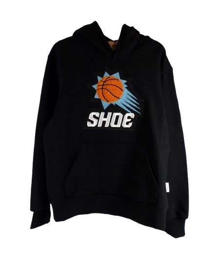 Completo felpa con cappuccio e pantalone con logo spugna