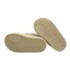 Sneaker primo passo in pelle con doppio velcro glitter