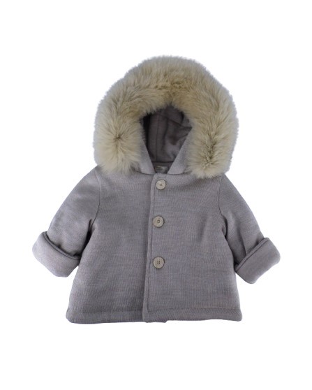 Cappottino con cappuccio e pelliccia