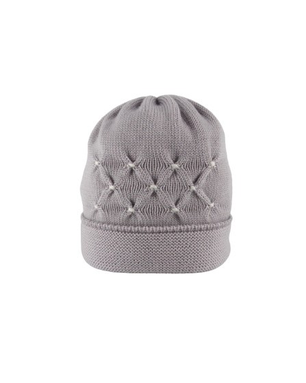 Cappellino con ricamo punto smock