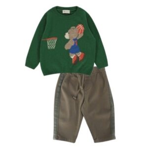 Completo maglione con orsetto e pantalone