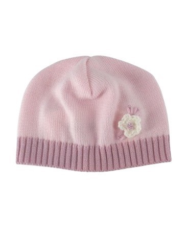 Cappellino con fiore all'uncinetto