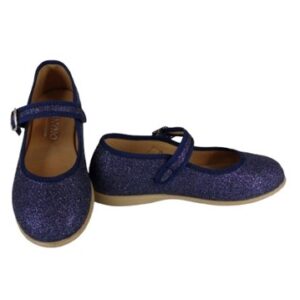 Ballerina in micro glitter con fibbia