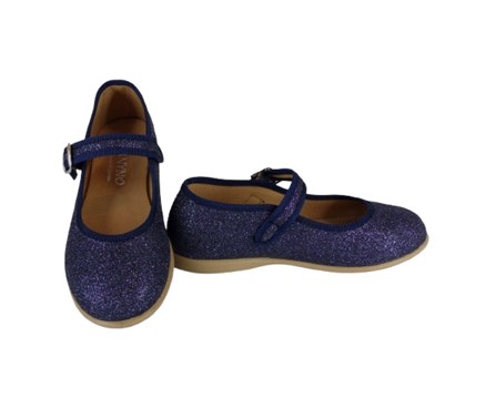 Ballerina in micro glitter con fibbia