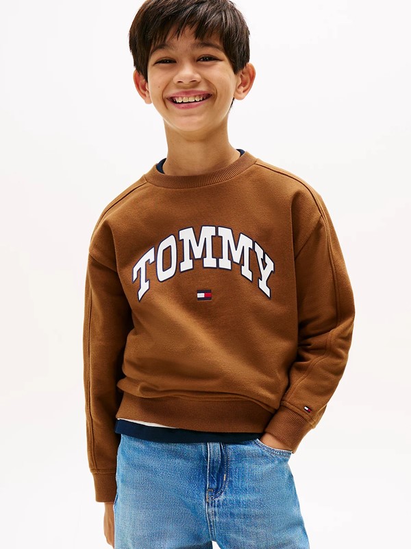 Varsity raised print sweatshir