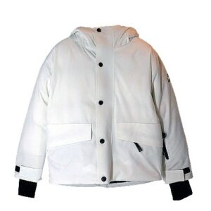 Giubbotto in tessuto tecnico con logo sul retro