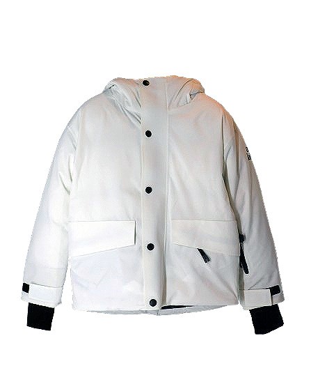 Giubbotto in tessuto tecnico con logo sul retro