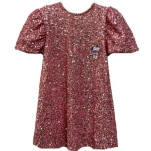 Vestito paillettes con applicazione unicorno