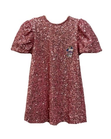 Vestito paillettes con applicazione unicorno