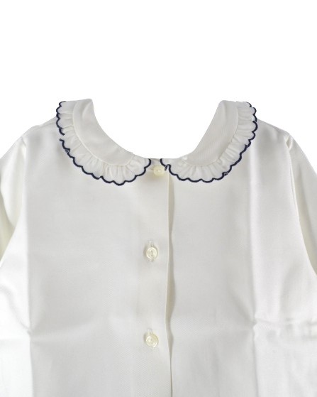 Camicia con colletto smerlato