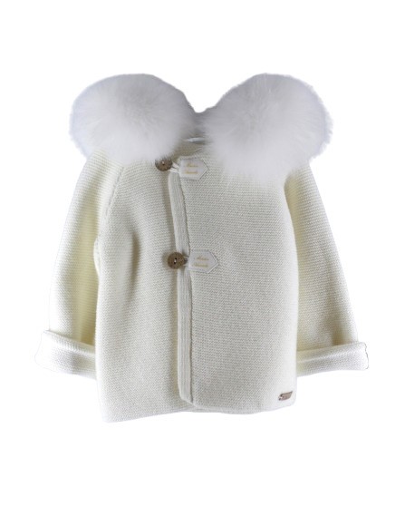 Cappottino in lana con cappuccio