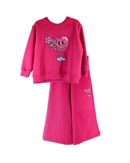 Completo felpa e pantalone cuore