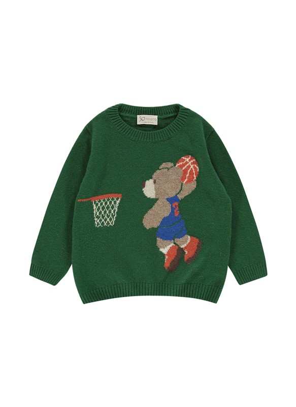 Completo maglione con orsetto e pantalone