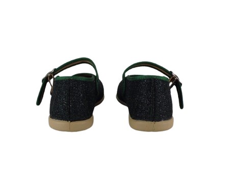 Ballerina in micro glitter con fibbia